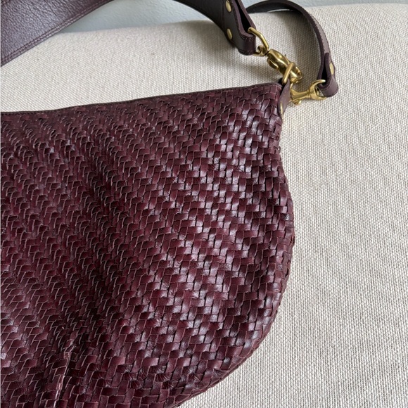 Clare V Burgundy Moyen Crossbody Bag Plum - Picture 4 of 14